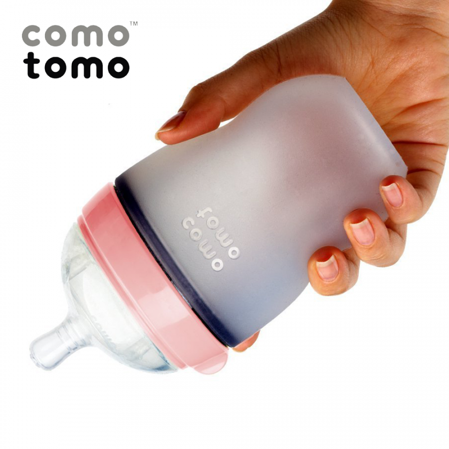 Bình Sữa Silicone Comotomo CT00014 -  250ml -Hồng/xanh