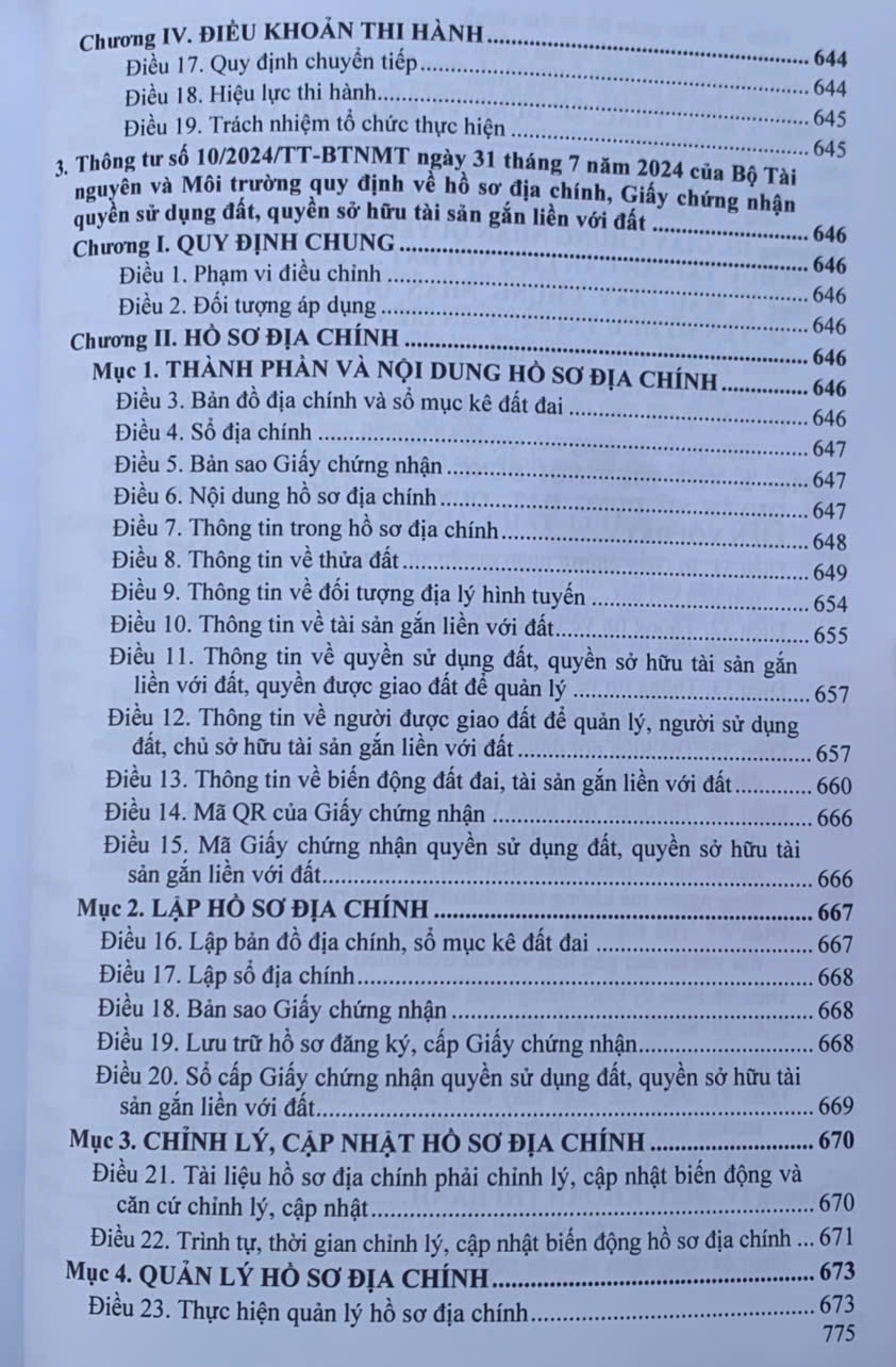 Luật Đất Đai hệ thống các văn bản quy định chi tiết thi hành