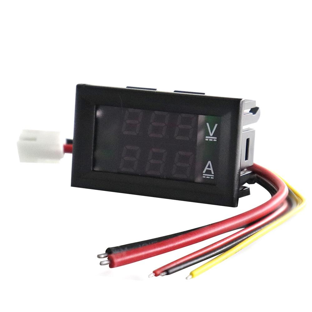Mini Digital Voltmeter Ammeter DC 100V 10A Voltmeter Current Meter Tester Blue+Red Dual LED Display