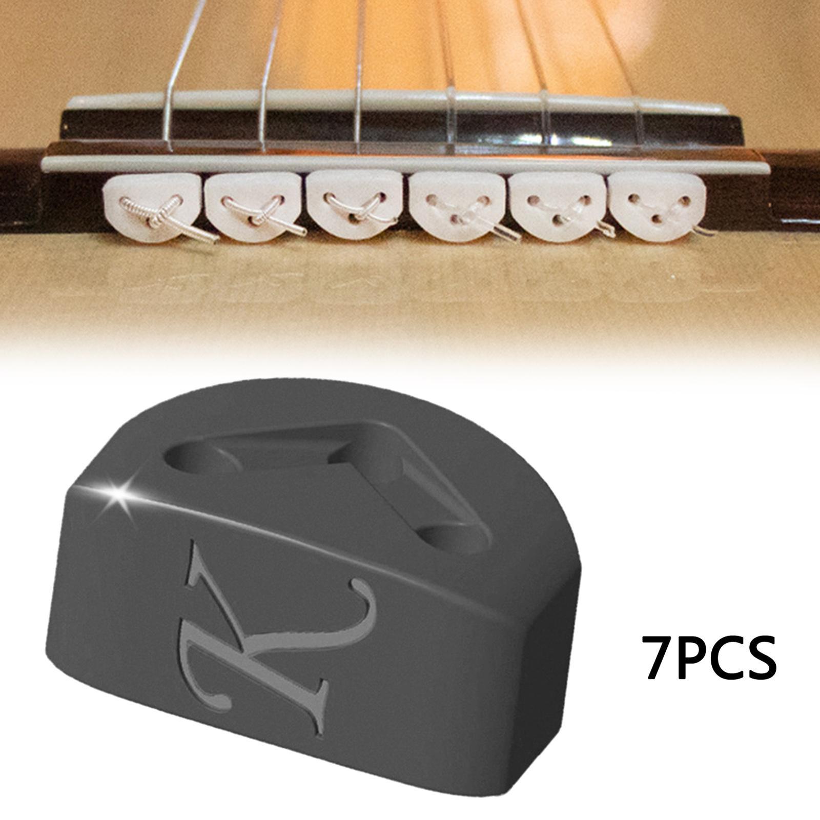 7 Pieces Guitar String Retainer String Guide for Classical Guitar and Ukulele Accessory Parts