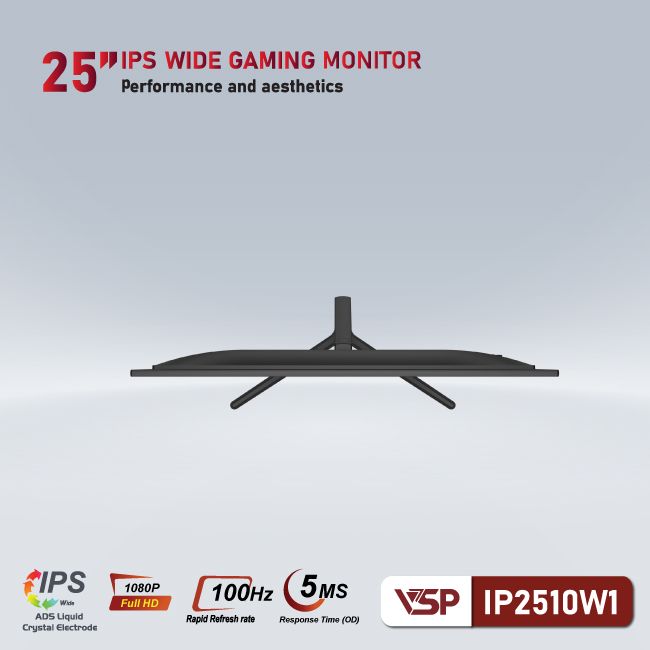 Màn hình máy tính 25inch VSP IP2510W1 (24.5&quot; IPS FHD 100Hz, HDMI+VGA) - Hàng chính hãng VSP phân phối