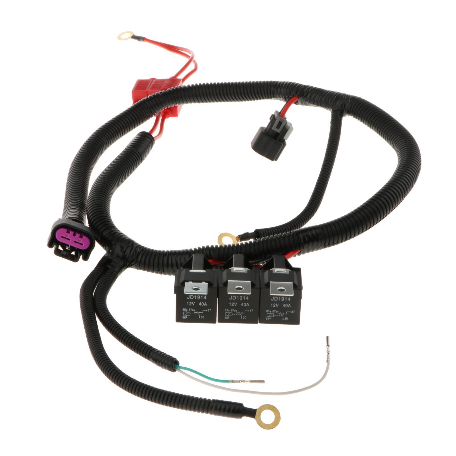8" Dual Electric Cooling  Harness Kit For 1999–2006 ECU Control