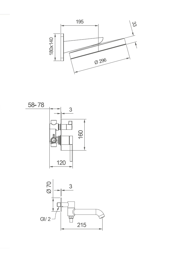 SEN TẮM ÂM TƯỜNG NÓNG LẠNH NHẬP KHẨU NGA GAPPO G7106 - HÀNG CHÍNH HÃNG