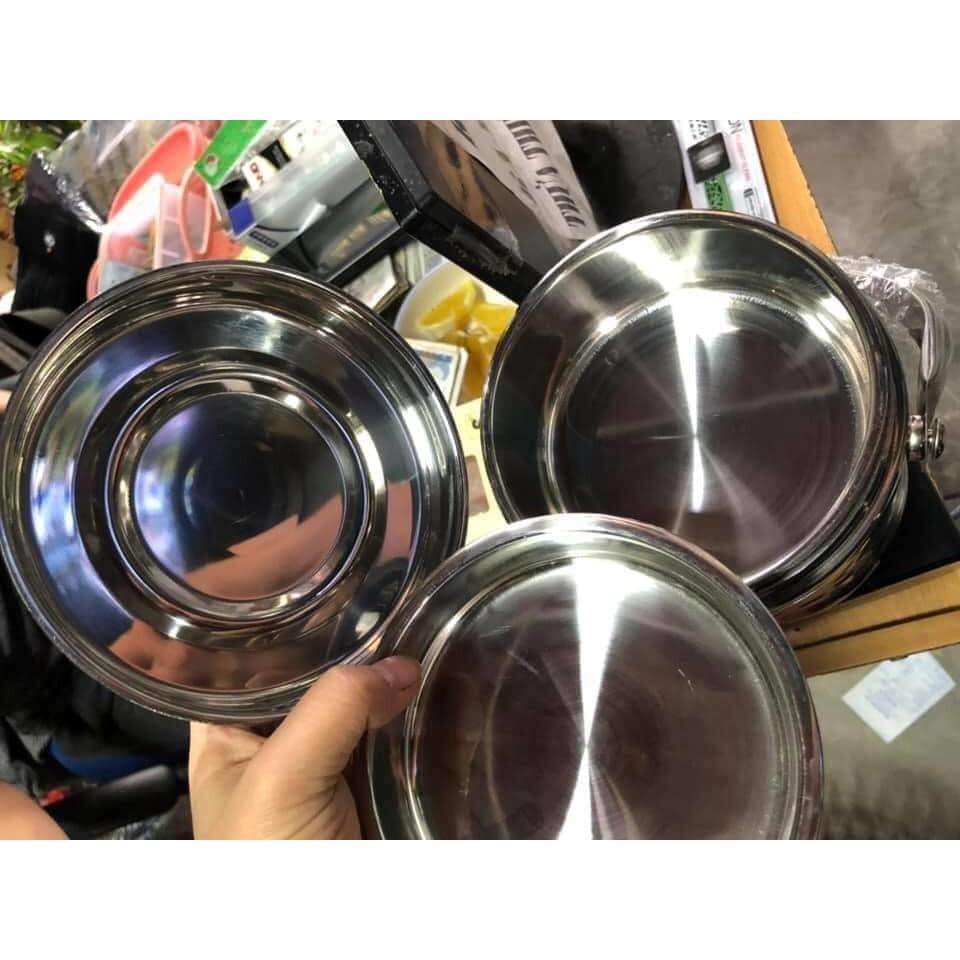 Cạp lồng, hộp cơm inox 3 ngăn siêu xịn - 1,3lít - 1,8lít - 2 LÍT