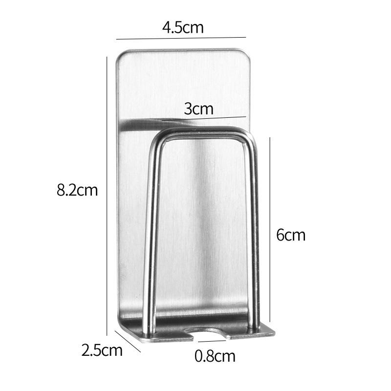 Giá inox 304 để bàn chải đánh răng và ly, kệ inox dán tường