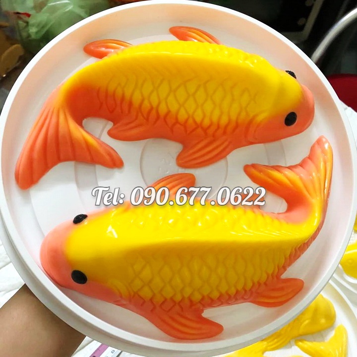 Khuôn làm bánh, rau câu, khuôn ép xôi, giò chả 2 con cá chép – Loại 30 cm - Mã số 1743