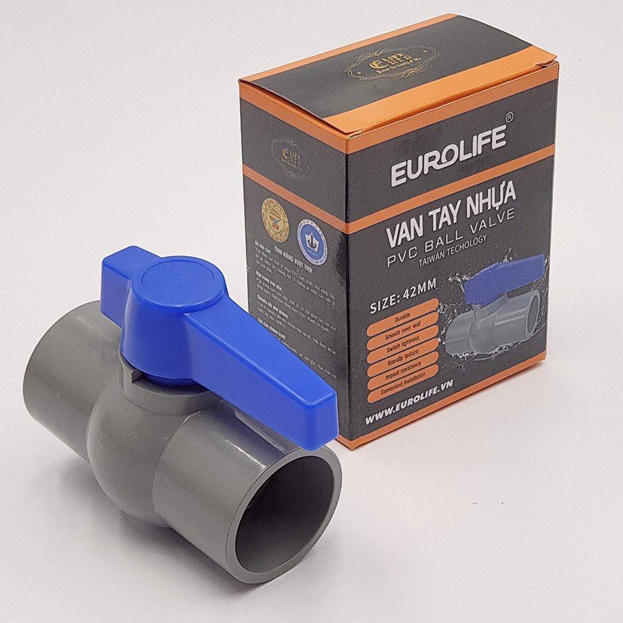 Bộ 5 van PVC siêu nhẹ dùng cho ống nước 27mm Eurolife EL-VD27 (Xám xanh)