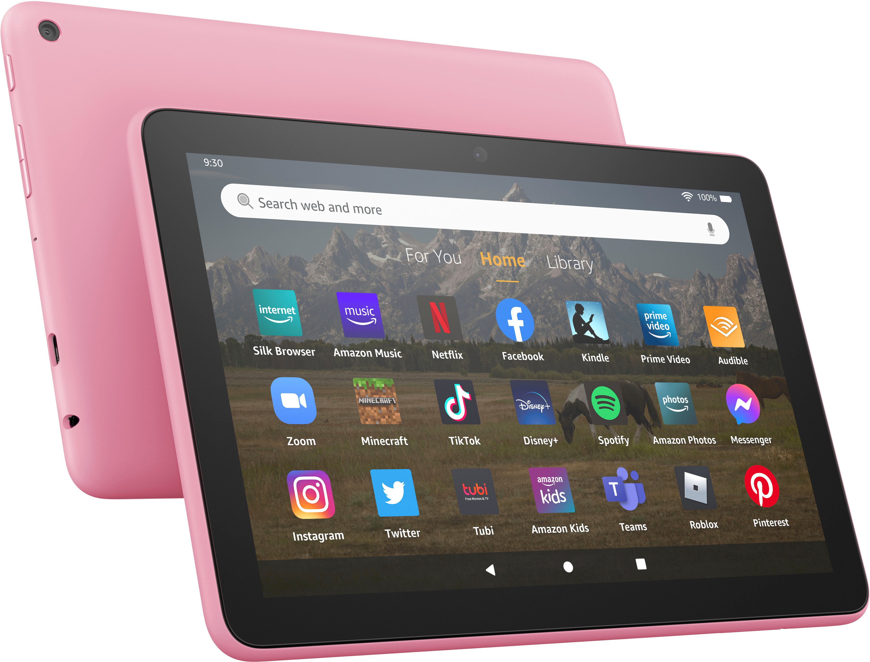 Máy tính bảng Kindle Fire HD8 2022 (Fire HD 8 12th) - Màn hình 8inch HD, RAM 2GB, CPU Hexa-core 2.0 GHz, CÀI ĐƯỢC CH PLAY- Hàng nhập khẩu