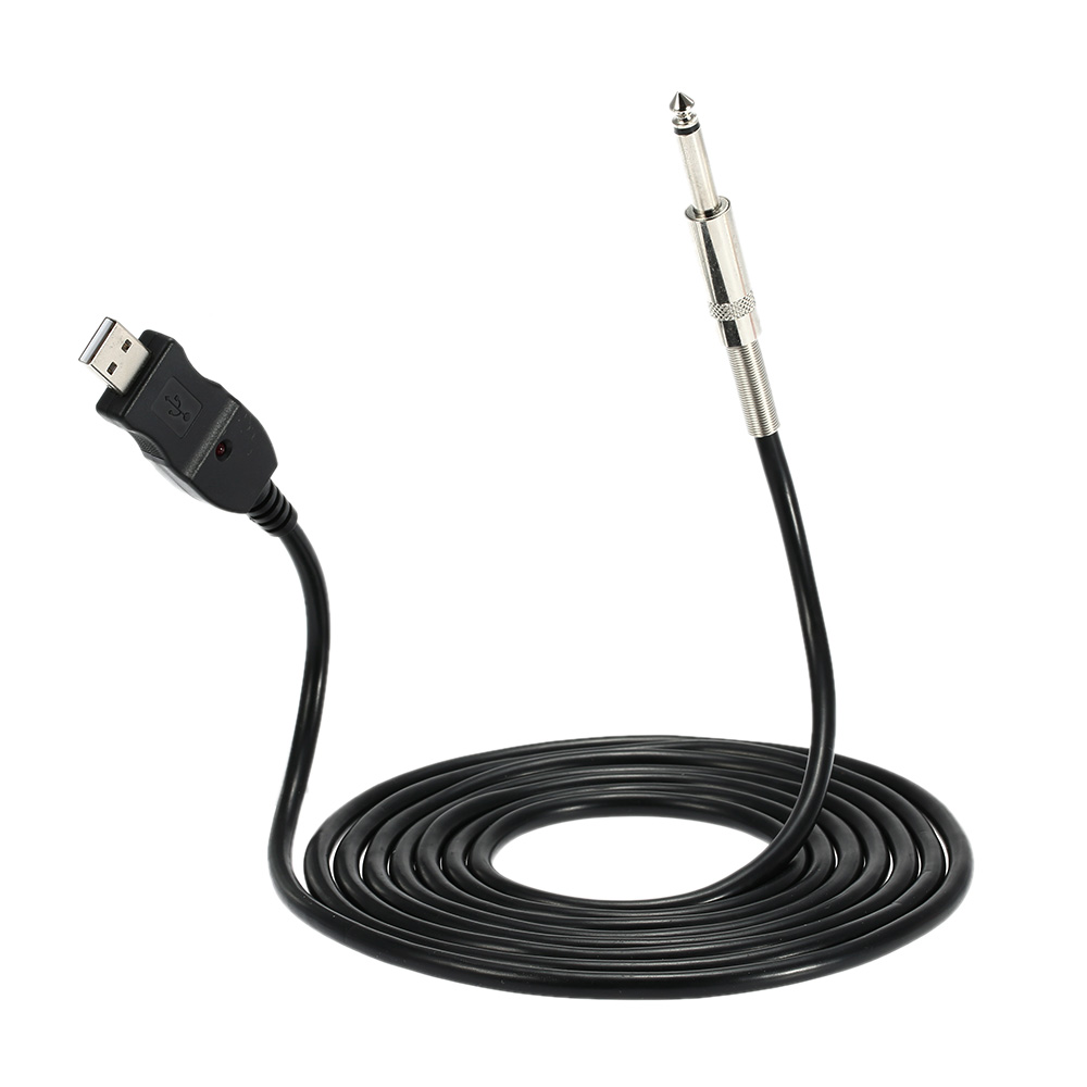Cáp Chuyển Đổi Kết Nối USB Guitar Bass Mới 1/4 '' 6,3mm Cho PC / Mac Ghi Âm 3m