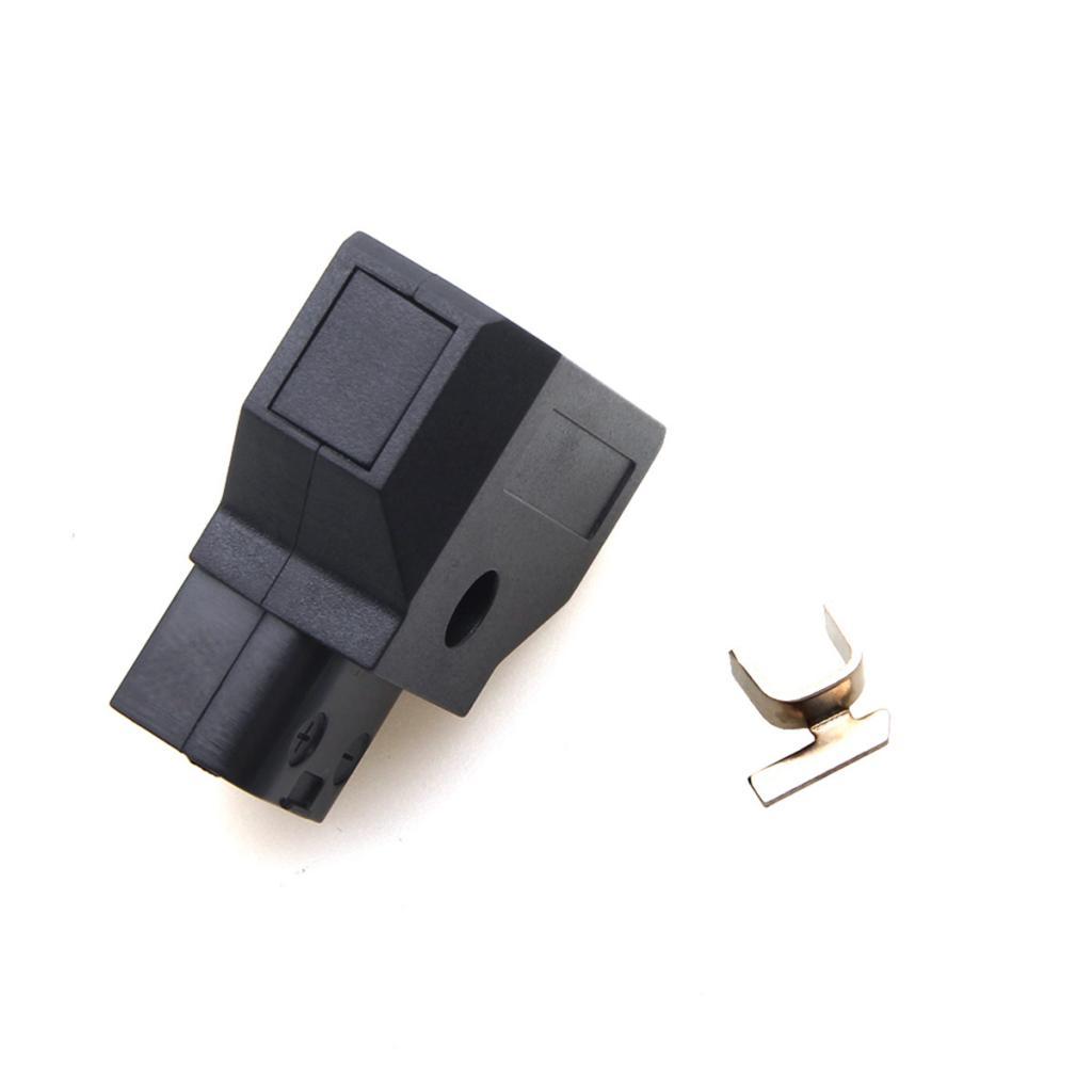 2Pieces Male D-Tap Plug Connector For DSLR Rig Power Cable V-mount Anton Battery Black