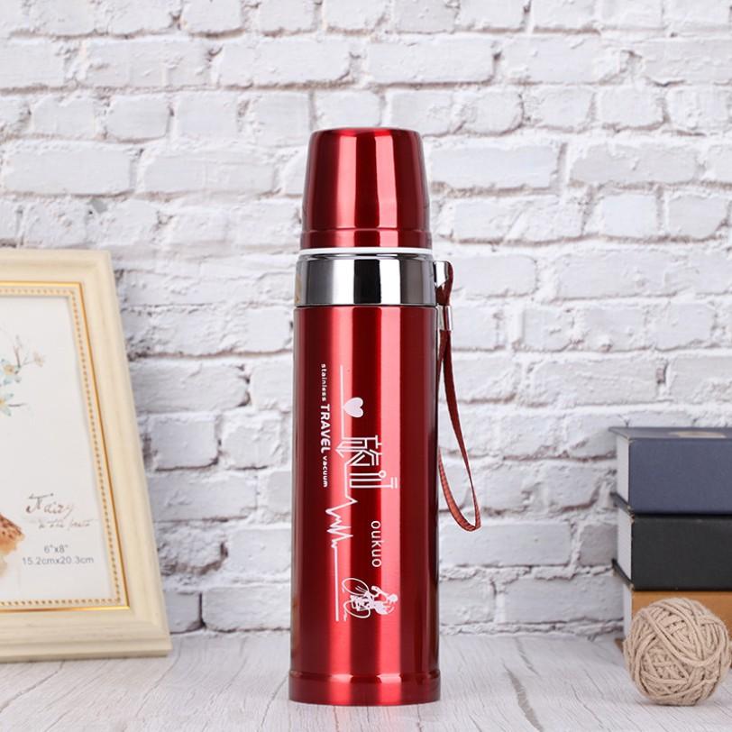 Bình giữ nhiệt inox 800 ml Thông Minh, Inox 304 An Toàn Không Rỉ