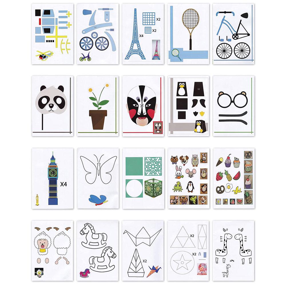 3D Bút In Vẽ Sách Có Thể Tái Sử Dụng Nhiều Màu Sắc 22/40 Mẫu Giấy Dày Tấm Rõ Nét Tranh Bản Mẫu 3D Bút Trẻ Em Quà Tặng