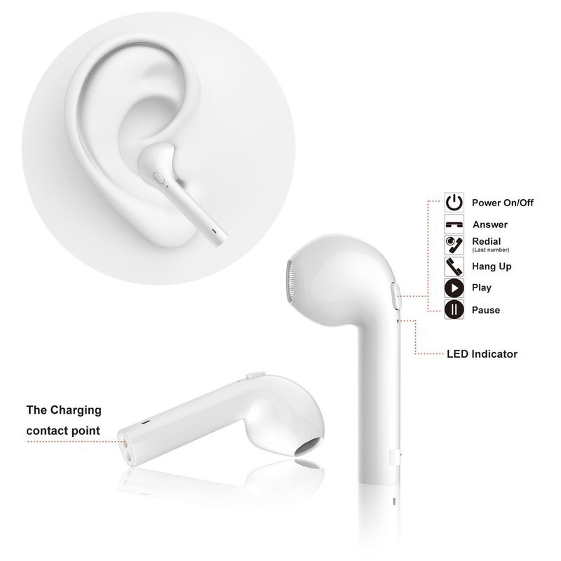Tai nghe Bluetooth i9S TWS tai nghe không dây đôi - Tặng hộp đựng tai nghe silicon