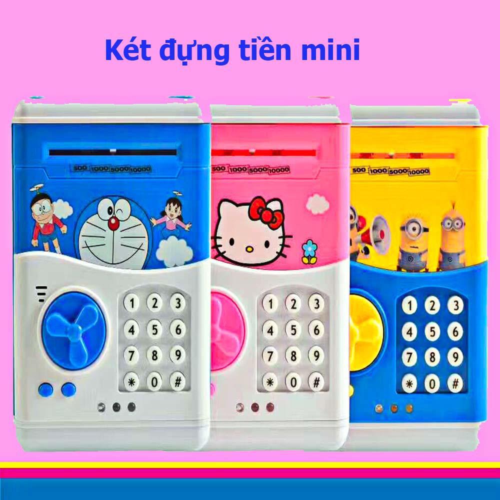 KÉT SẮT ĐỰNG TIỀN MINI CHO BÉ- KÉT TIẾT KIỆM ATM CHO TRẺ HÌNH KUTE ĐÁNG YÊU