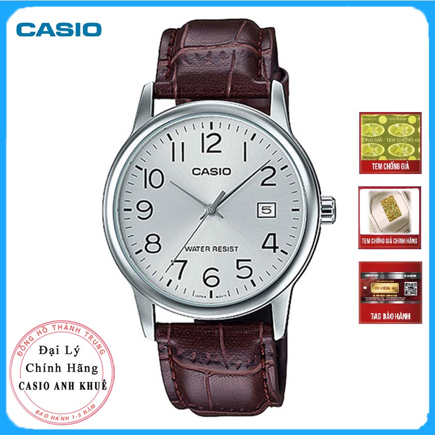 Đồng hồ nam dây da Casio MTP-V002L-7B2UDF