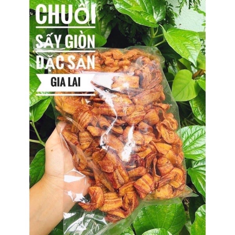 Chuối sấy không đường đặc sản gia lai giòn ngon 500g/1KG