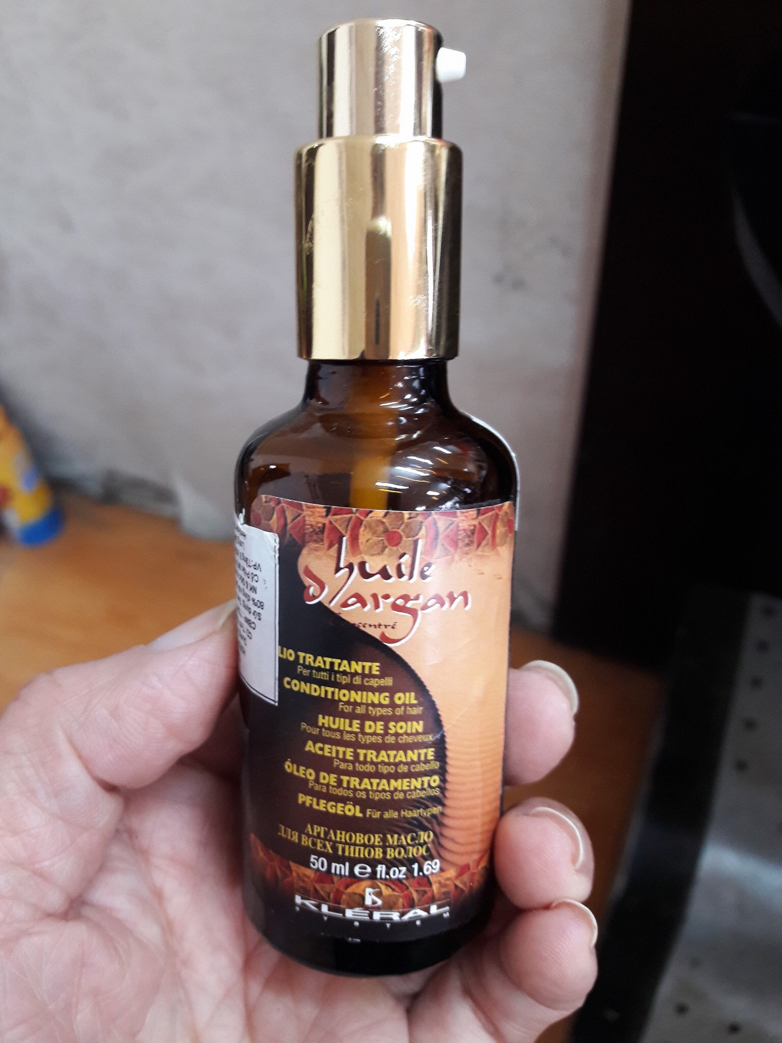 Tinh dầu dưỡng tóc Kleral Huile D'argan oil Trattante Olio Italy 50ml