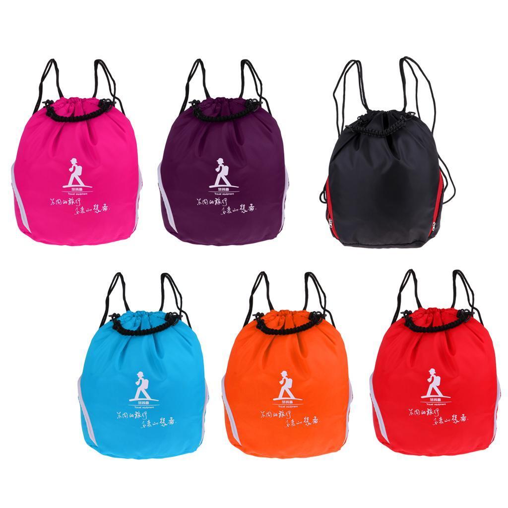 Unisex Bag Drawstring Sack Sport Travel Outdoor Backpack, Waterproof, Soft, Lightweight and Durable