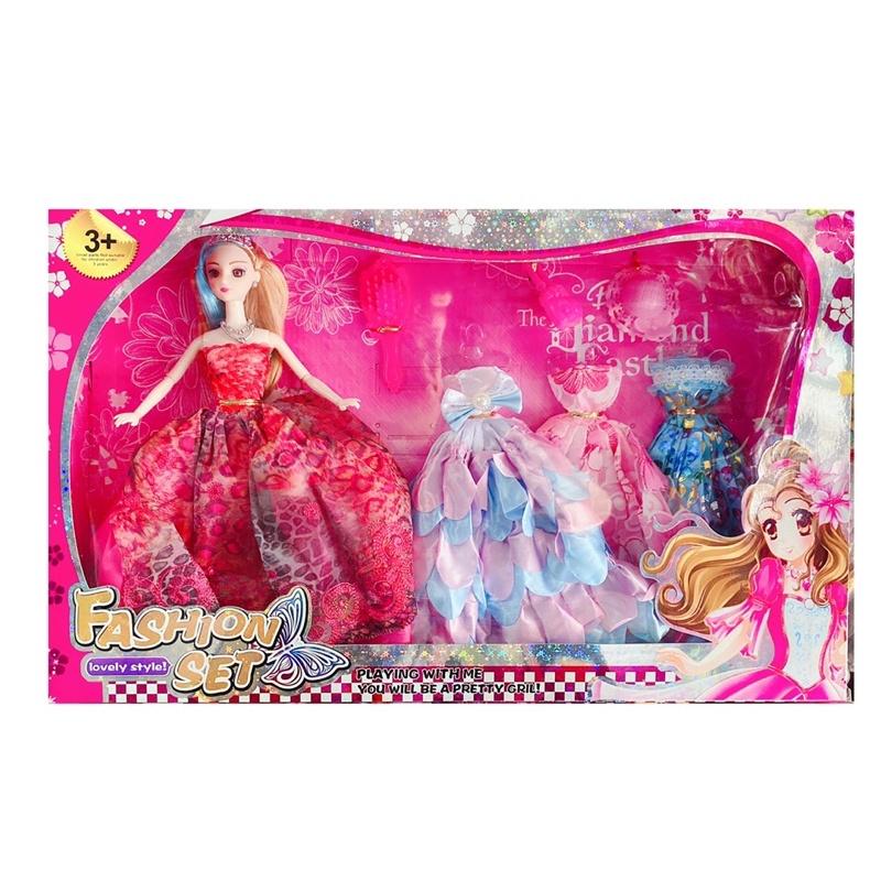 BÚP BÊ 3 ÁO ĐẦM VÀ PHỤ KIỆN - không hộp giấy