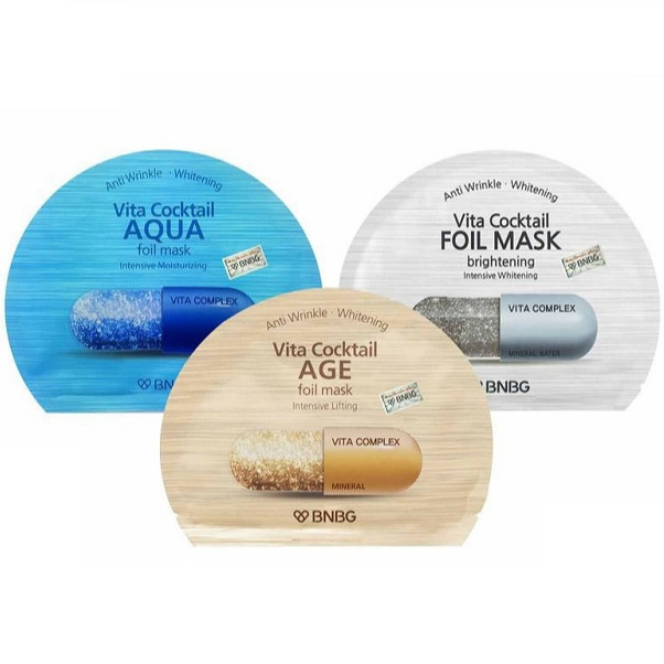 Combo 10 Mặt nạ dưỡng da BNBG Vita CocktailFoil Mask 30ml x10
