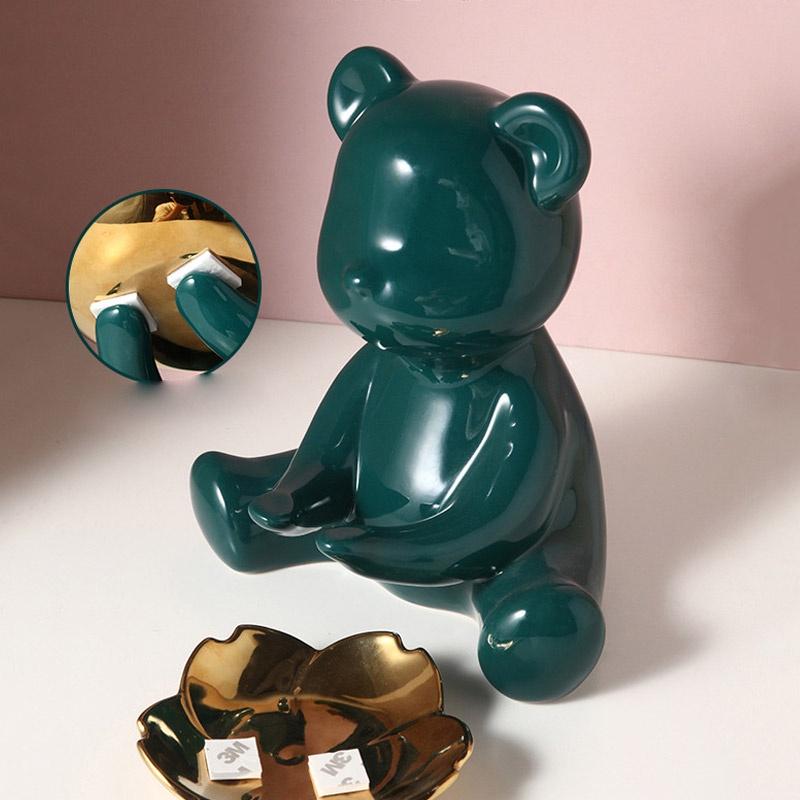 Tượng Con Gấu - dĩa, tượng trang trí, trang trí để bàn, quà tặng decor