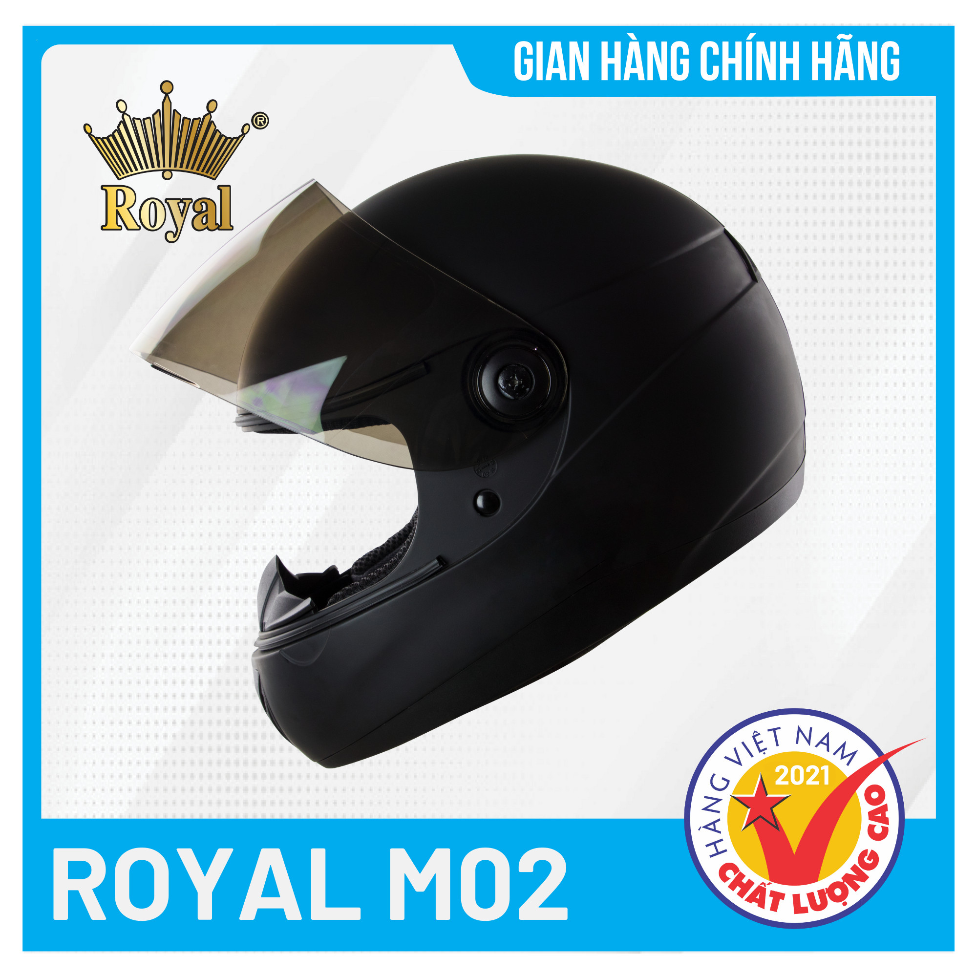 Nón bảo hiểm Fullface cao cấp Royal M02 Thời Trang, Đẳng Cấp