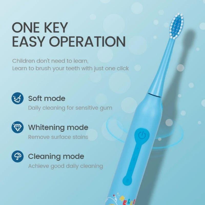 Bàn chải điện TEKKIN TI-865 5 chế độ tặng hộp đựng cá tính đánh cực mạnh chống nước -hàng chính hãng