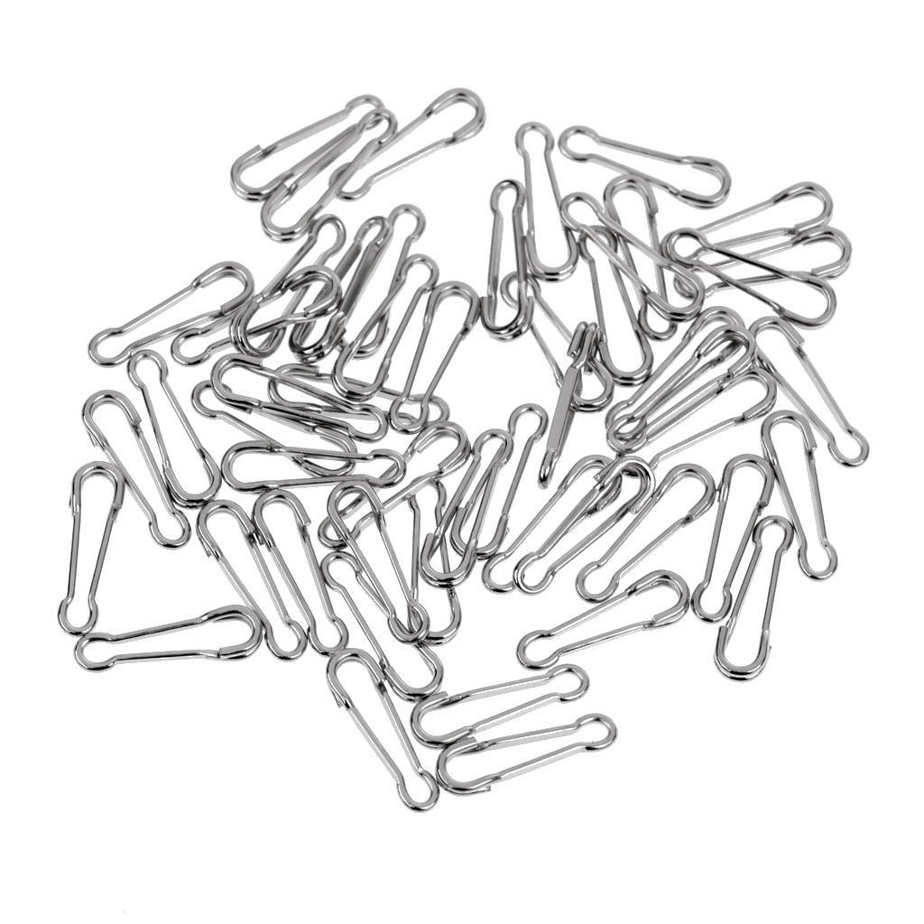 100x Hawaiian Snaps with Easy Link Swivels Wire Leader Quick Change Clips Connectors Rig Rings Saltwater