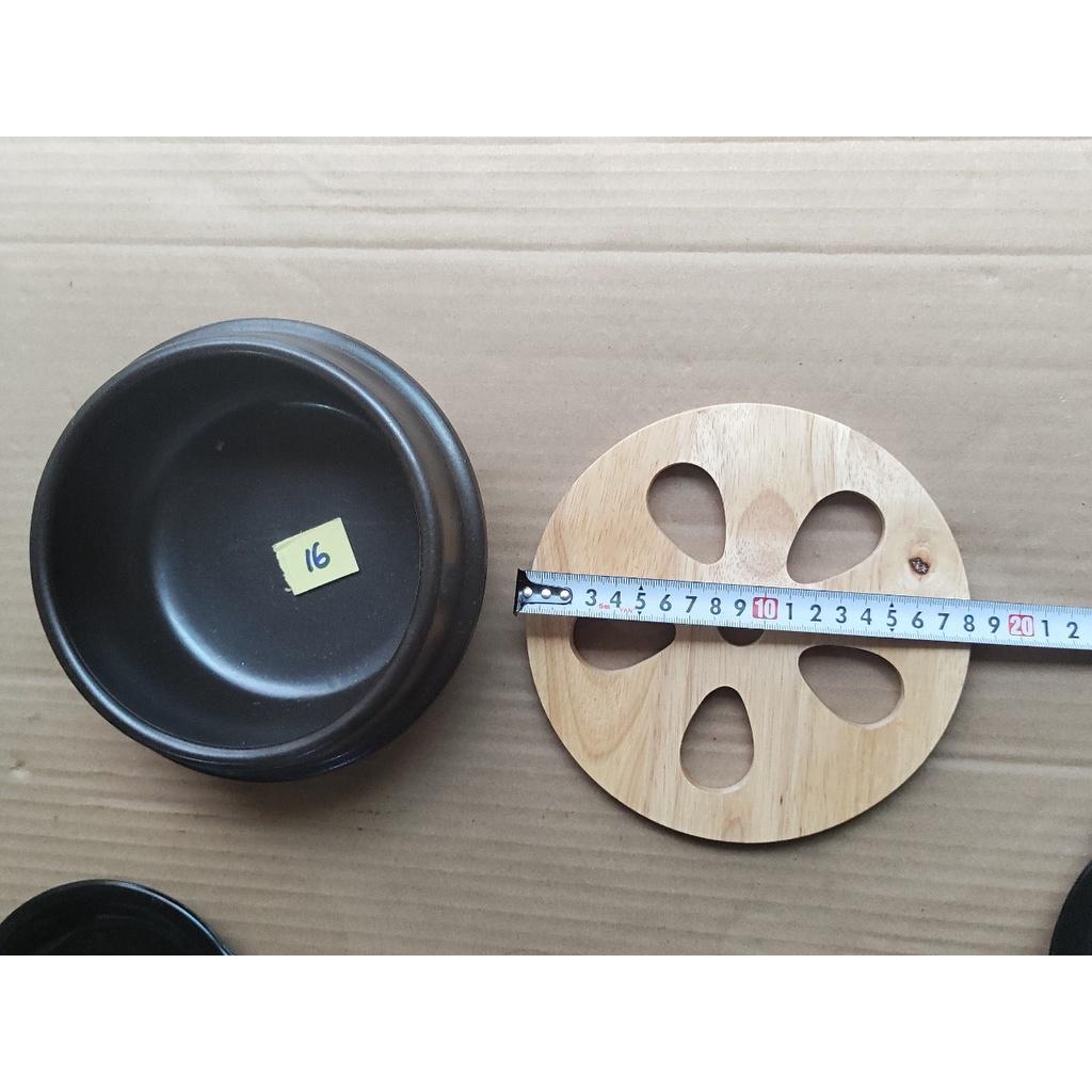 Đế gỗ lót nồ đất thố đất đường lính đế 18cm