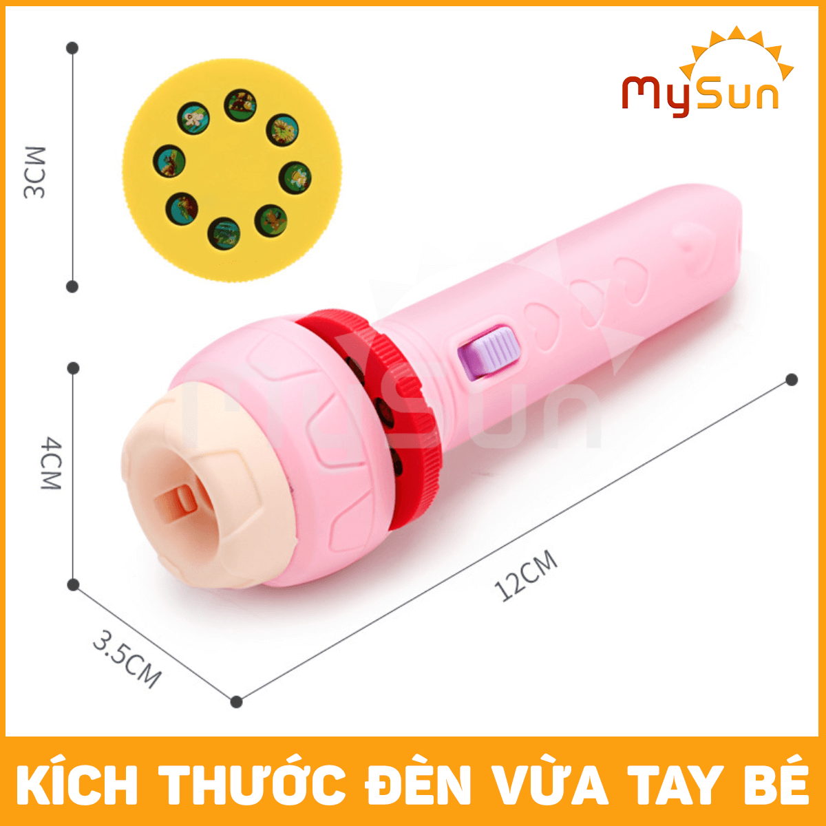 Đèn pin đồ chơi chiếu 24 - 56 hình con vật kể chuyện cho bé