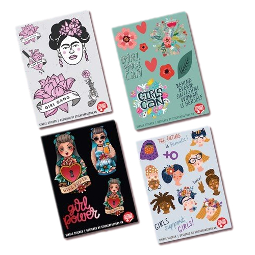 Happy Woman's Day - Combo 4 Single sticker hình dán lẻ