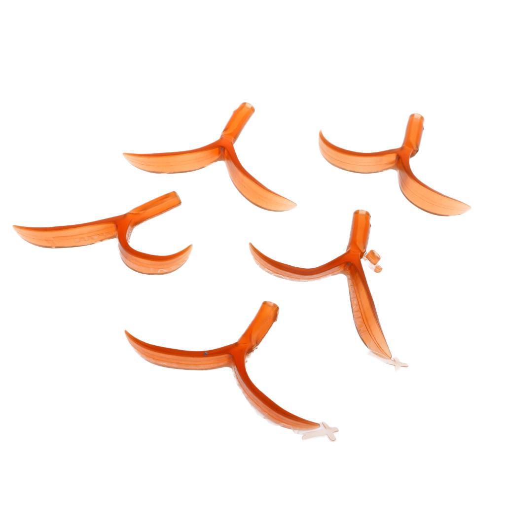 5pcs Soft Lure Tail for Lures Spoons Bass Fishing Hooks, Split Tail 6.5 x 4cm