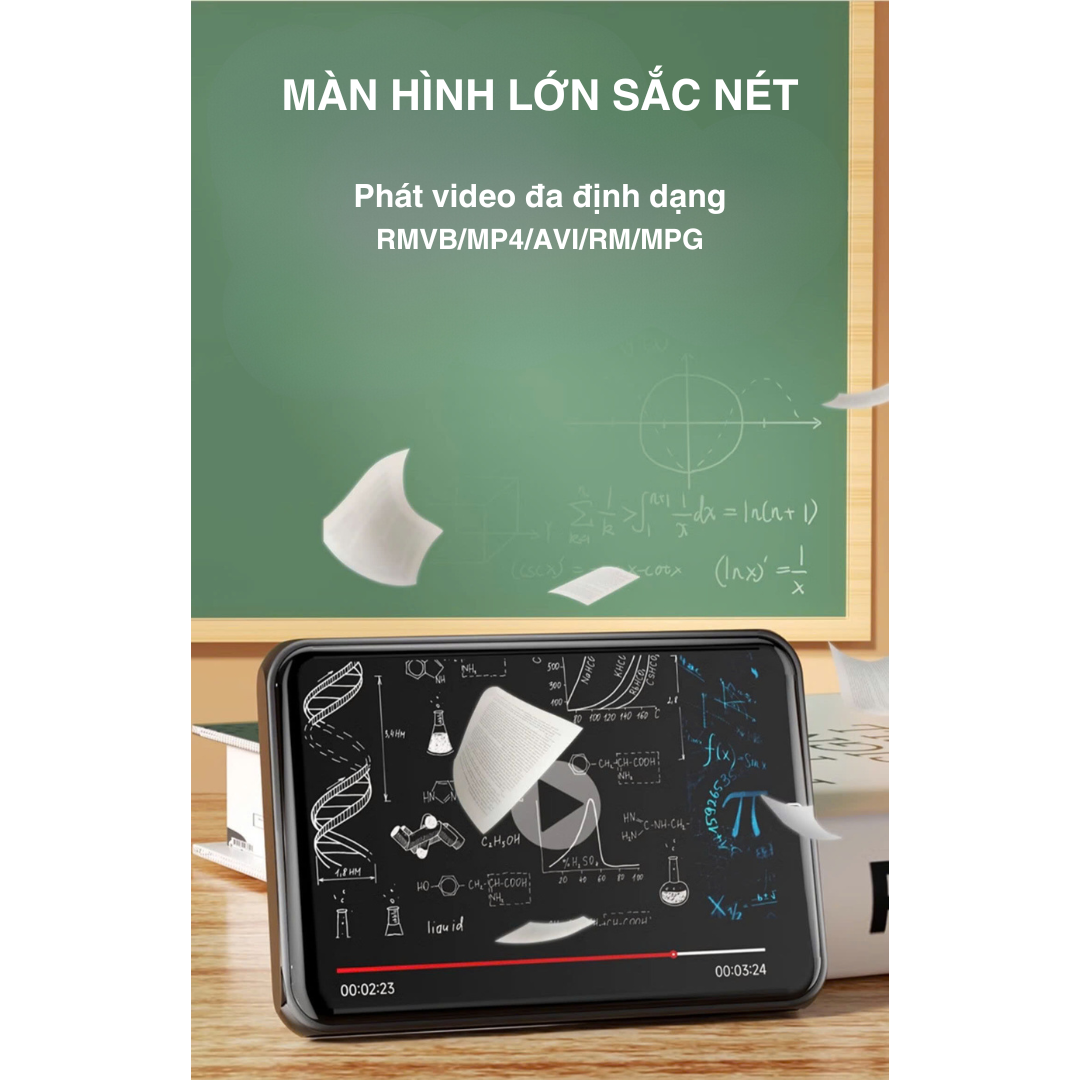 Máy nghe nhạc Ruizu D60: Màn hình LCD 3.5 inch, vỏ kim loại sang trọng, hỗ trợ MP3, FLAC, pin 1000mAh dùng đến 10 giờ, khe thẻ nhớ 128GB, radio FM, ghi âm ,cổng Type-C USB tiện lợi, Equalizer tùy chỉnh âm thanh - Hàng nhập khẩu
