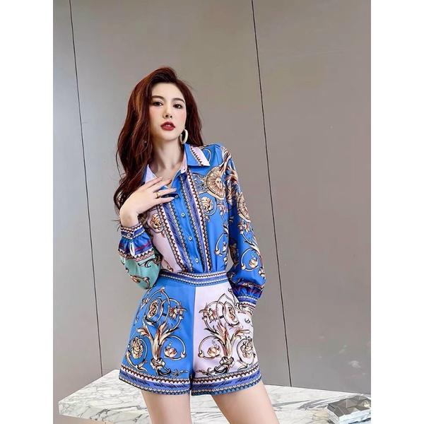 SÉT BỘ LỤA SƠ MI HOA VĂN