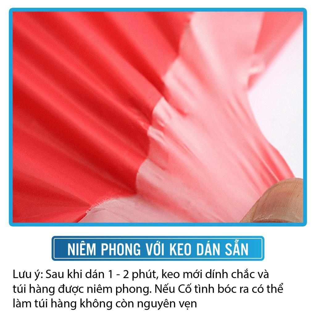 Bao bì gói hàng niêm phong [10 CUỘN] 17x30cm màu đen bịch nilong bao bì túi đựng vận chuyển hàng online