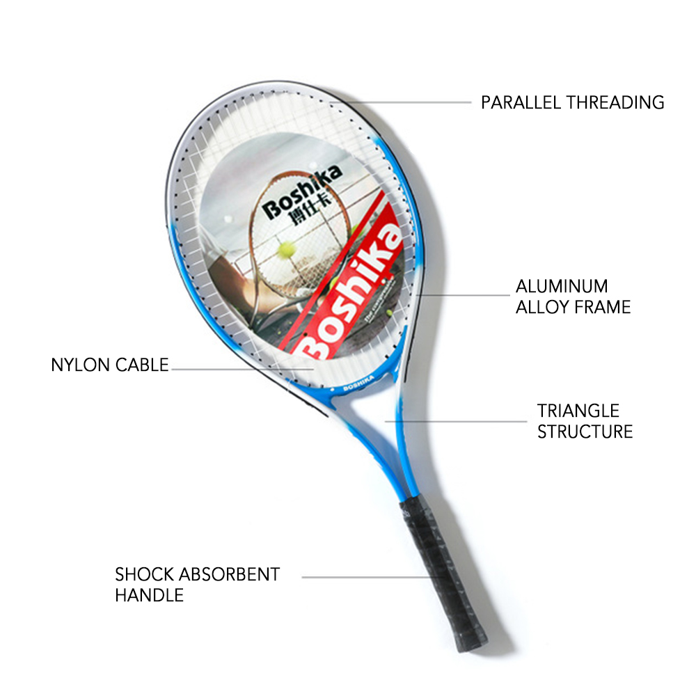 Vợt tennis hợp kim nhôm chống va đập nhẹ với túi đựng quần vợt tập luyện và cán vợt tennis