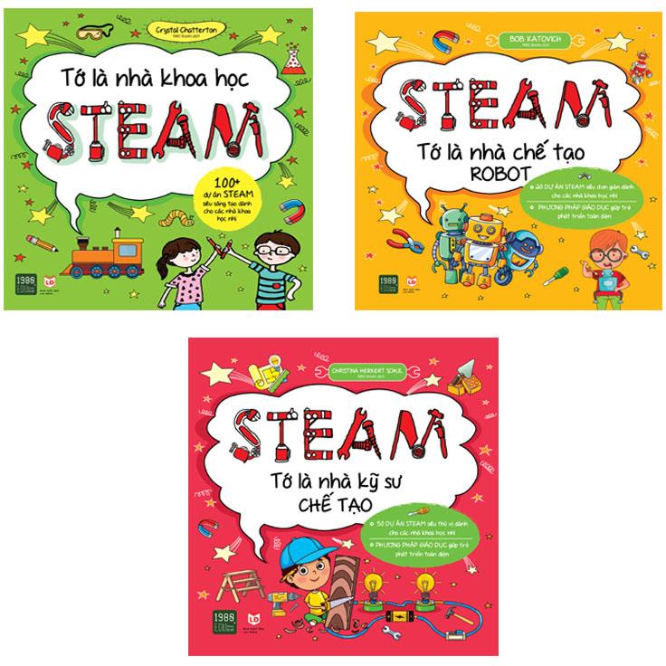 Bộ 3 Cuốn Sách Steam: Tớ Là Nhà Khoa Học Steam, Steam Tớ Là Nhà Kỹ Sư Chế Tạo, Steam Tớ Là Nhà Chế Tạo Robot