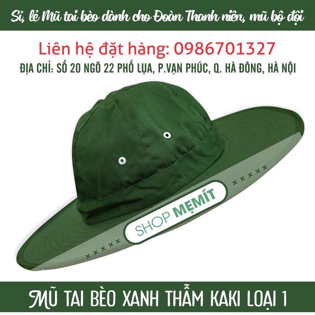 Mũ tai bèo Đoàn Thanh niên Việt Nam vải kaki chuẩn loại đẹp