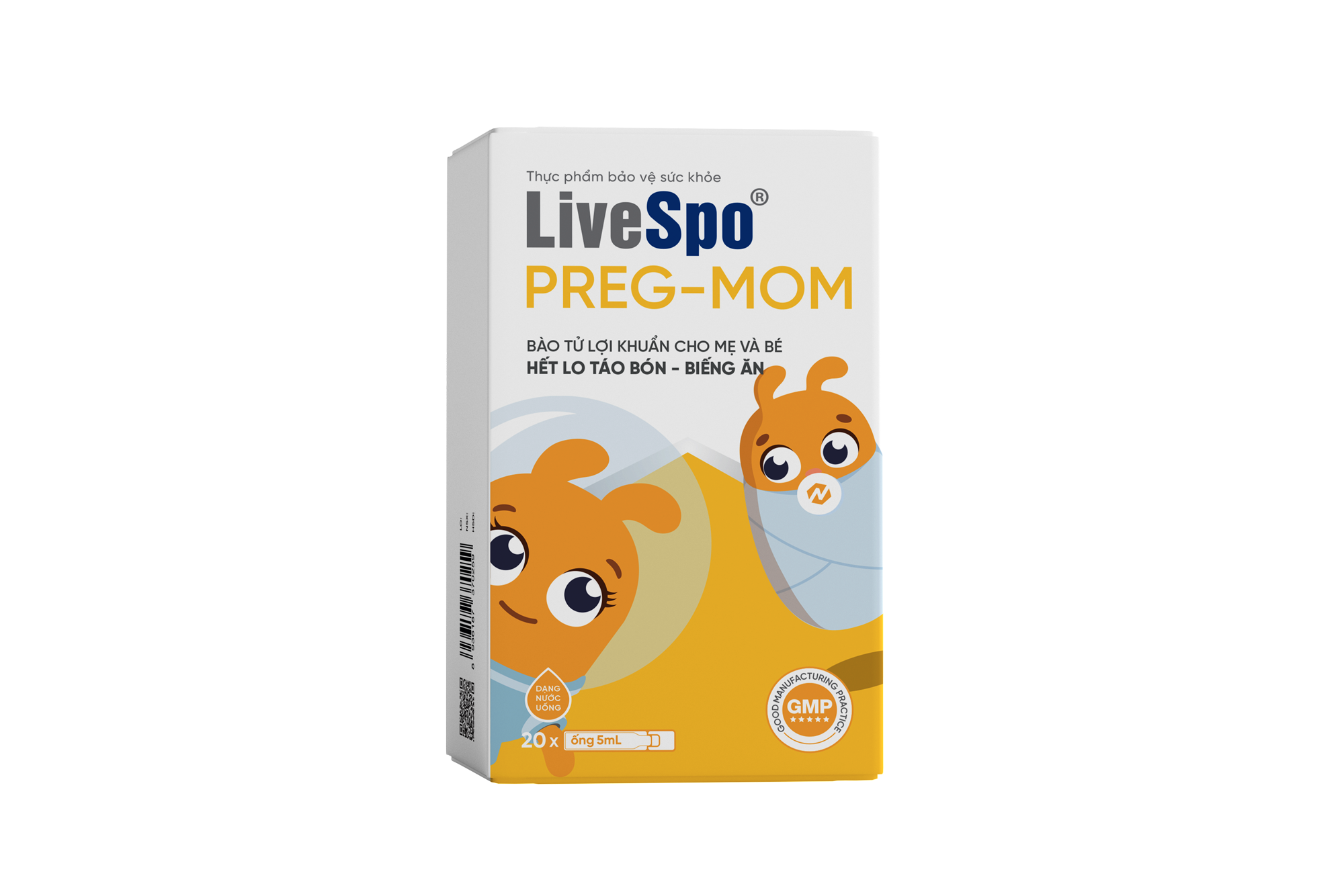 Hình ảnh Men vi sinh LiveSpo Pregmom 3 tỷ bào tử lợi khuẩn hỗ trợ giảm táo bón rối loạn tiêu hóa cho trẻ - Hộp 20 ống x 5ml