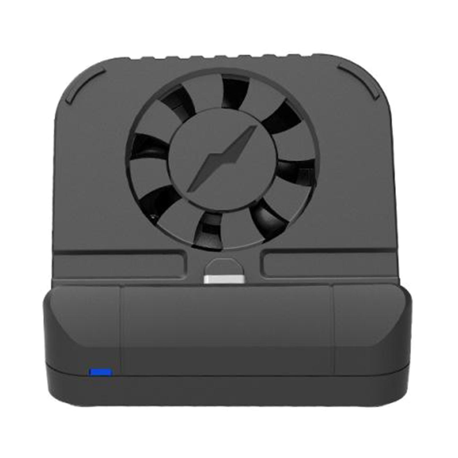 Portable TV Converter Adapter Charging Dock Charger & Cooling Fan Black