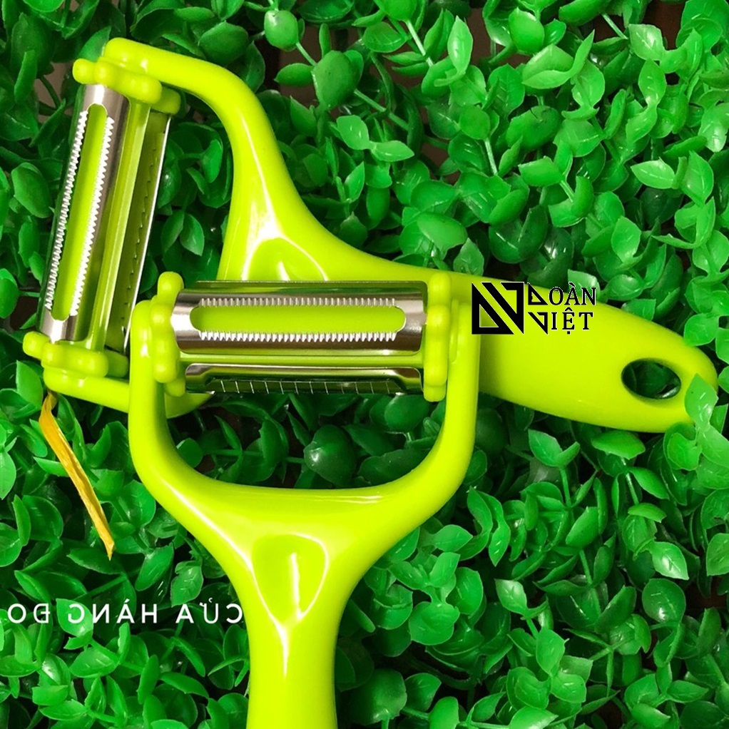 Dụng Cụ Bào Sợi Đa Năng 3in1. Dao GỌT vỏ, Bào mỏng, Cắt sợi với đầu xoay 3 trong 1 ĐA NĂNG TIỆN LỢI. Tay cầm dài, nhựa dày chắc chắn. Dụng cụ thiết yếu mọi GIA ĐÌNH