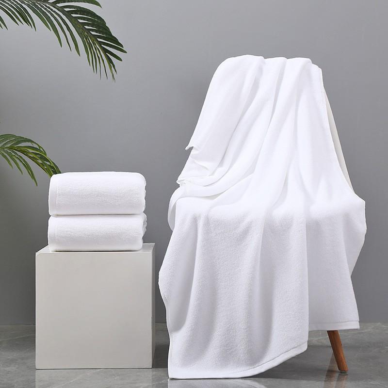 Khăn tắm trắng cỡ đại khách sạn 5 sao, sợi bông cao cấp 100%cotton, siêu thấm hút, mềm mại, size 70x140cm, nặng 600g
