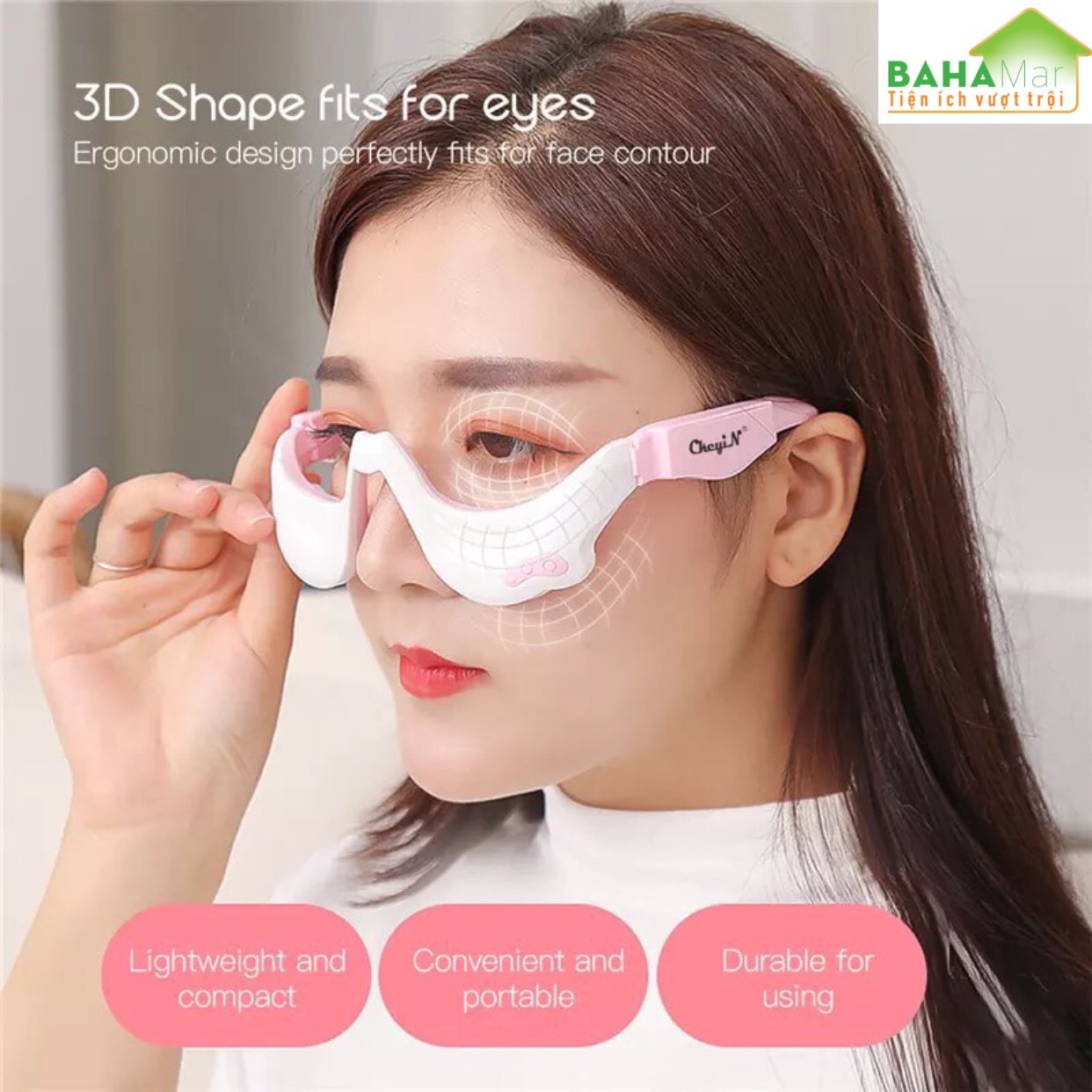 MÁY MASSAGE MẮT, GIẢM NHĂN QUẦNG VÙNG MẮT, LƯU THÔNG MÁU THƯ GIÃN LÀM GIẢM NHỨC MẮT "BAHAMAR" giảm mỏi mắt khi sử dụng máy tính, dùng điện thoại chống bọng mắt, thâm quầng mắt