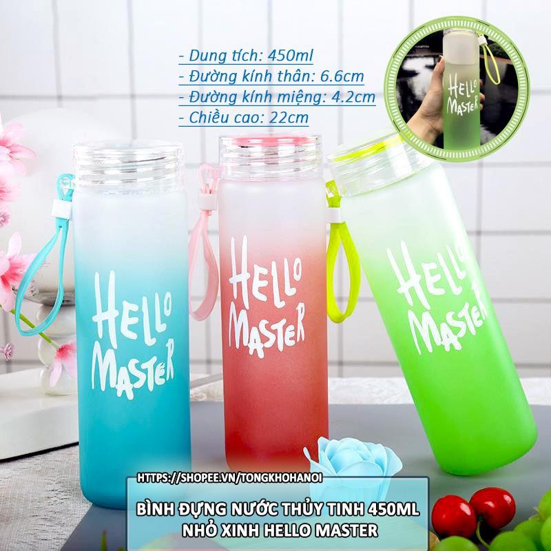 Chai Nước Thủy Tinh Hello Master 480 ml