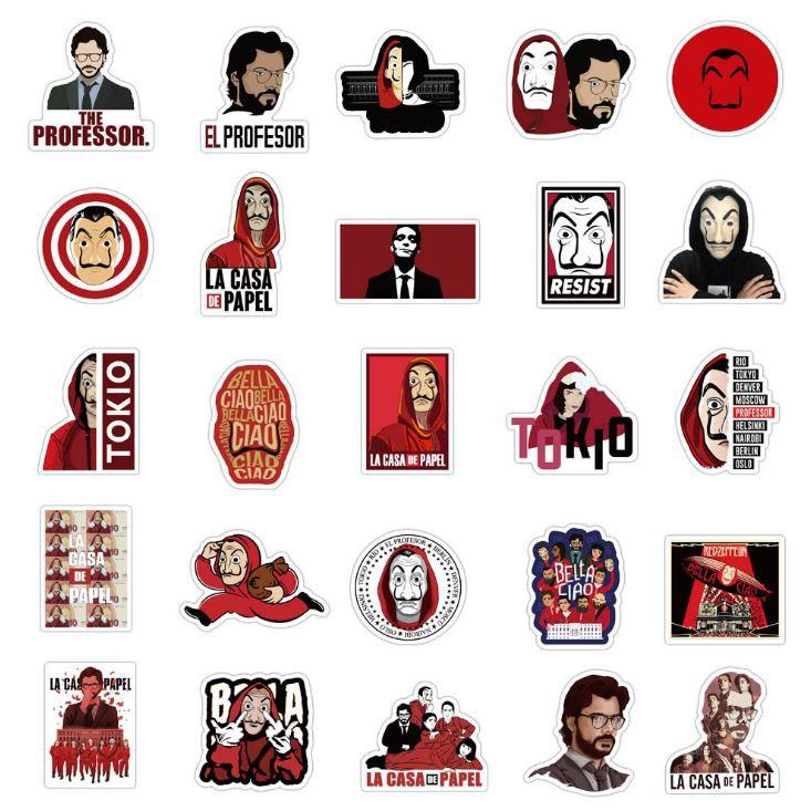 Sticker dán cao cấp Money Heist Cực COOL ms#119
