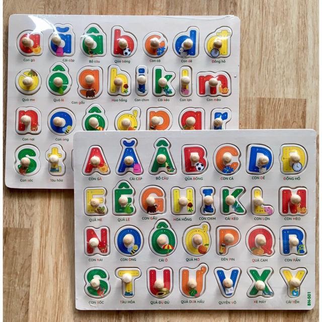 Bảng Núm Gỗ Học Tiếng Việt Cho Bé - Đổ Sỉ
