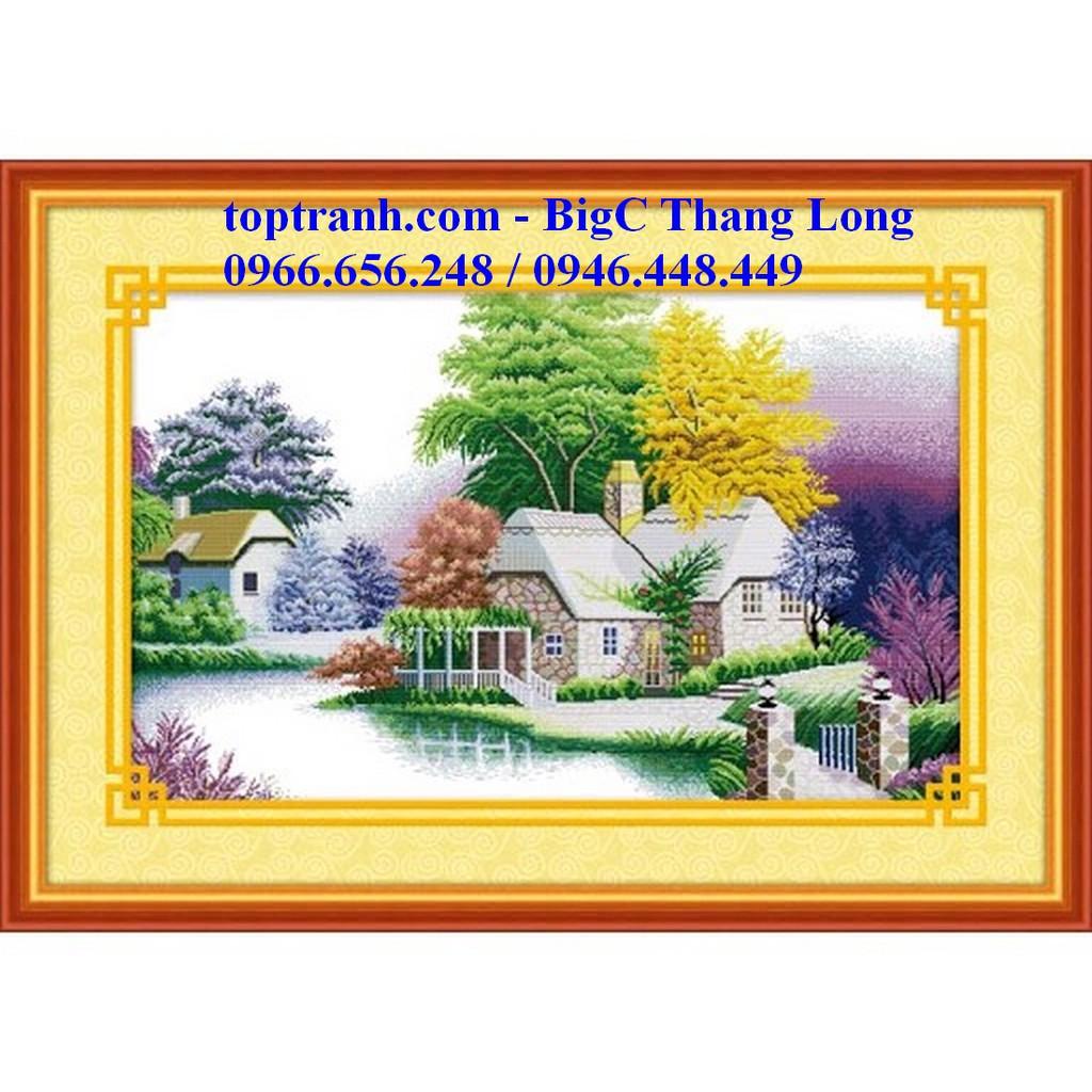 Tranh thêu chữ thập ngôi nhà hạnh phúc F266