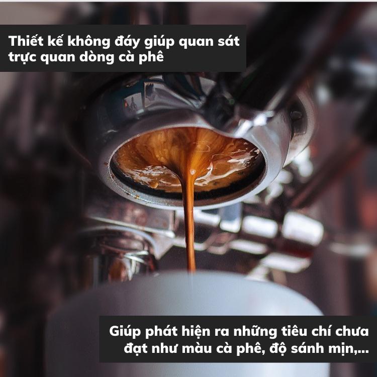 Tay pha cà phê 51mm cao cấp pha cafe espresso cao cấp chuyên dụng tay cầm pha cafe máy chất liệu gỗ và inox bảo hành 1 1