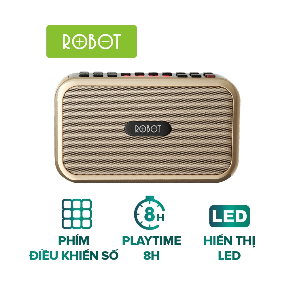 Loa Bluetooth Kỹ Thuật Số Al-Quran ROBOT RB200 3W LED Hiển Thị Playtime 8H - Hàng Chính Hãng