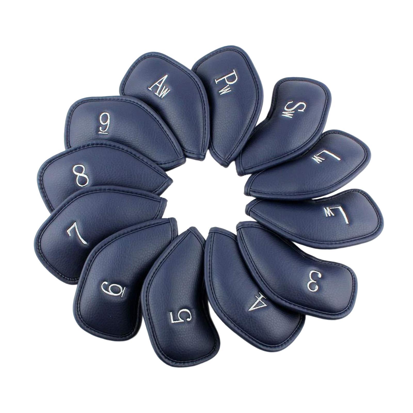 12 Pieces Golf Iron Headcover Set Golf Club Head Cover Protector Golf Accessories
